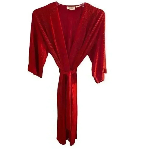 Vintage Victorias Secret Red Robe‎ - Picture 1 of 7